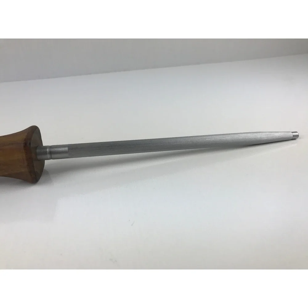 Vintage Knife Sharpening Steel Honing Rod‎ Tool with Wood Handle Kitchen